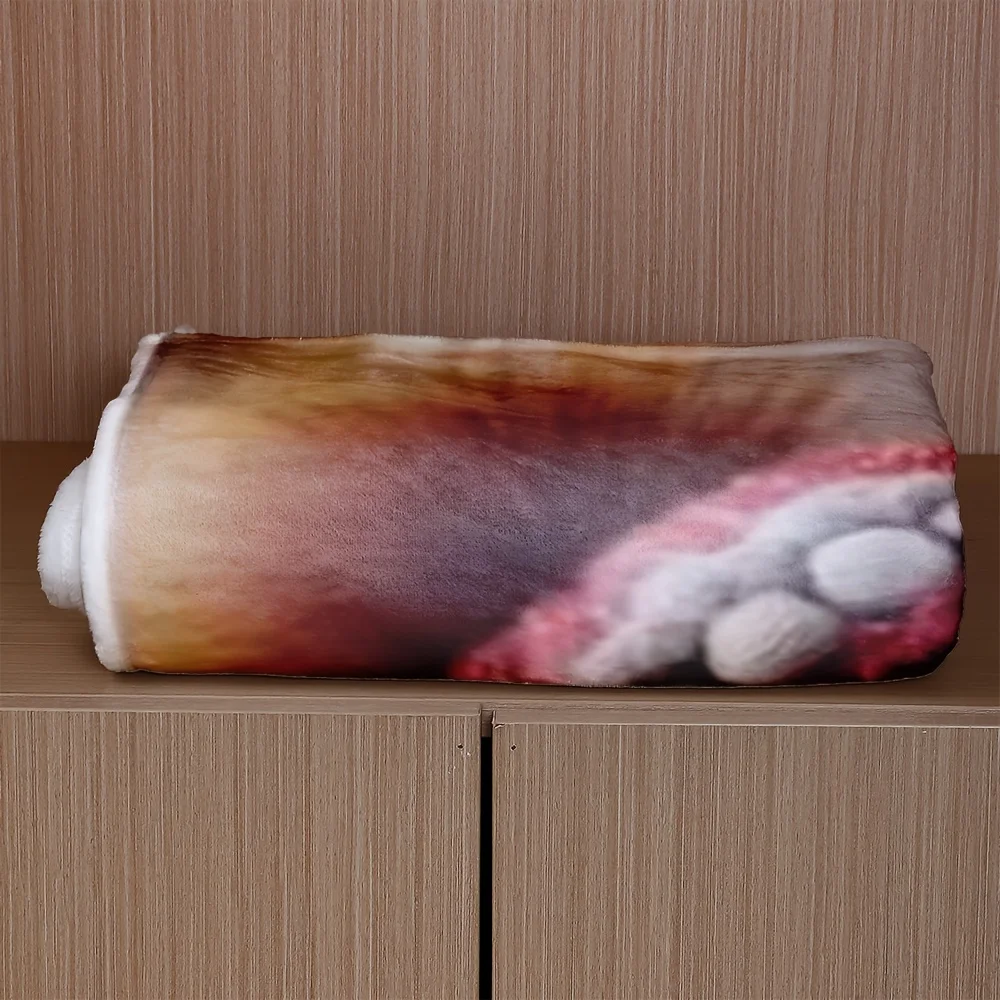 Cozy Squirrel Print Blanket - Soft Flannel Bedspread Suitable for All-Season Couch Bed Office Use, Warm Adorable Squirrel Patter
