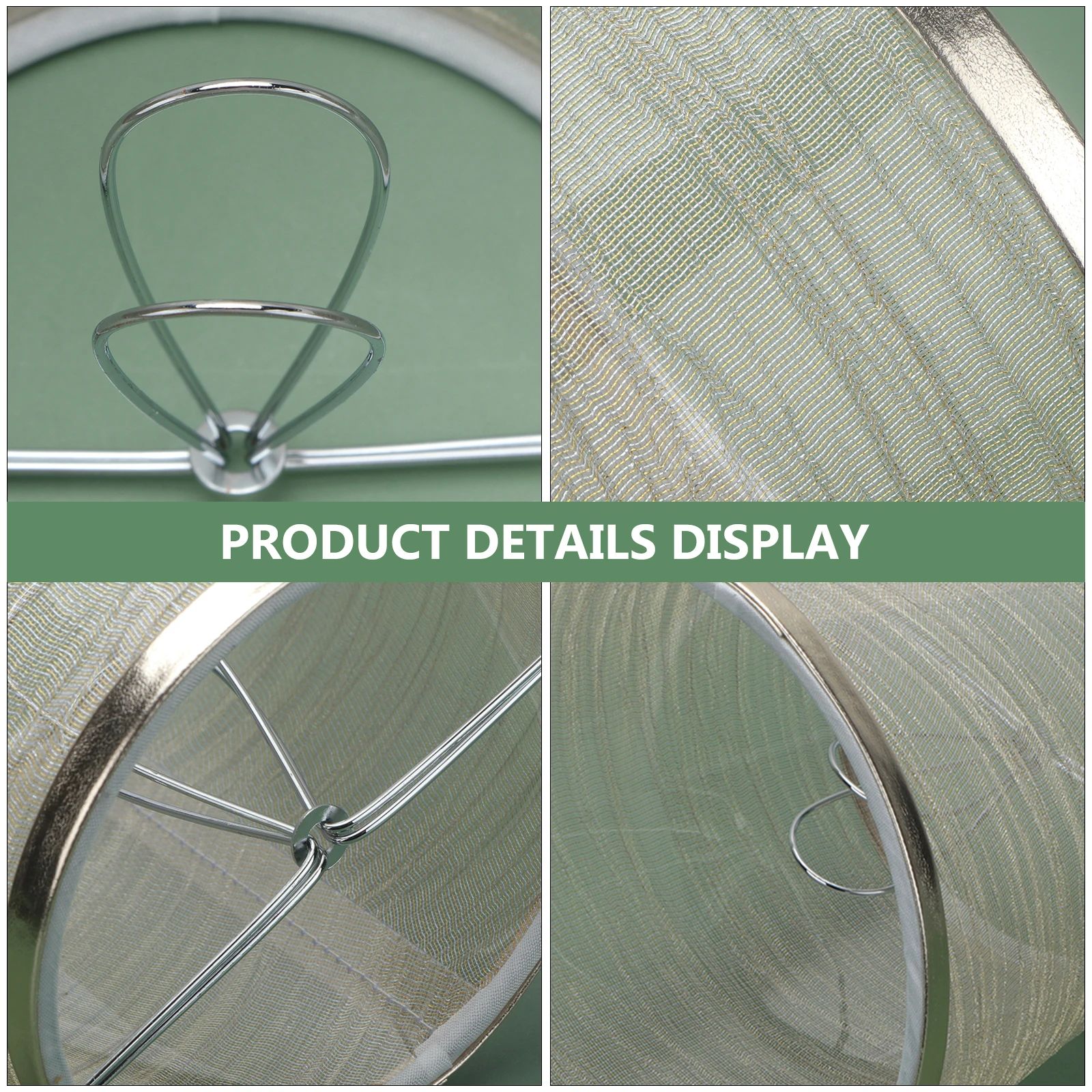 

Golden Cloth Lamp Shade Clip on Screw on Bulbs Dustproof Warm Atmosphere Fine Mesh Bedroom Living Room Lighting Accessories