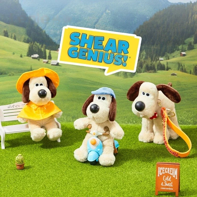 Grappige schattige hond Gromit pop pinguïn Wallace speelgoed cartoon gevulde hond tas hanger sleutelhanger anime schattige puppy verjaardag kerstcadeau