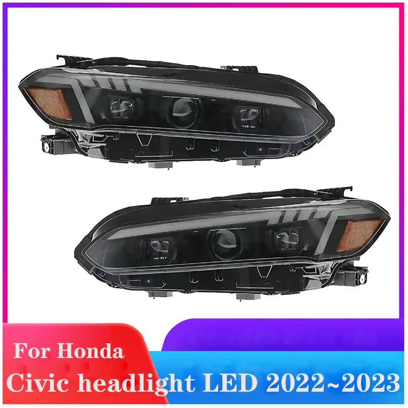 

car bumper headlamp car for Honda Civic headlight LED 2022~2023y car accessories head lamp for Honda Civic fog light