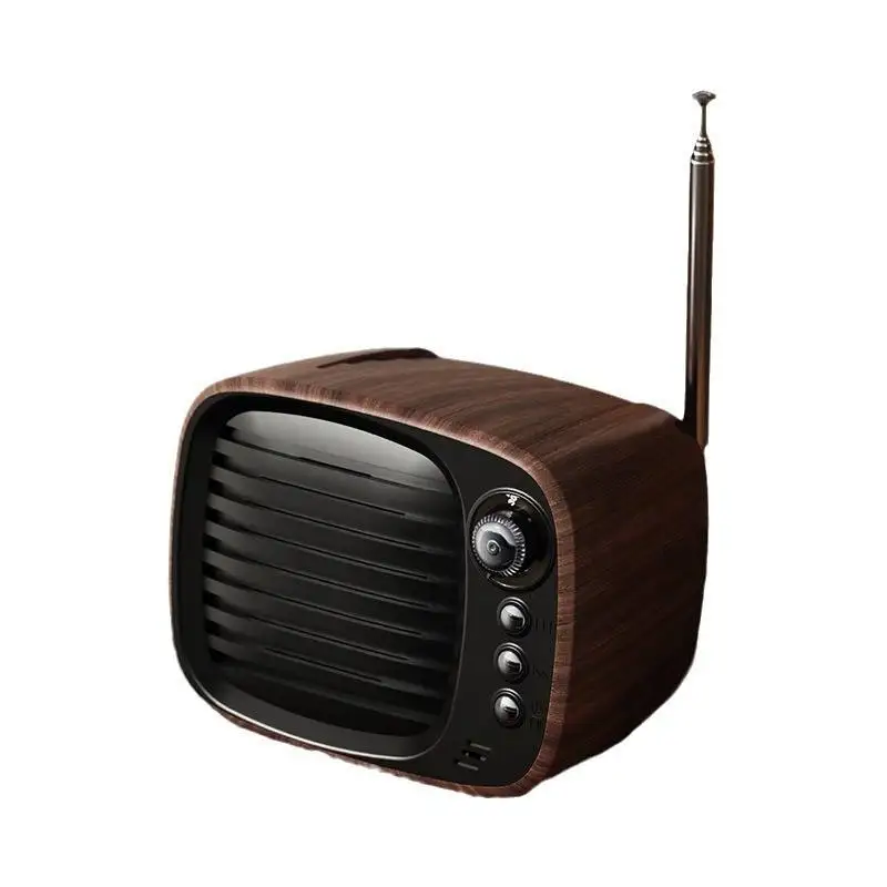 

Wooden Classical Retro FM Radio Desktop Receiver Rechargeable Portable MP3 Music Player Stereo Wireless Bluetooth Speakers