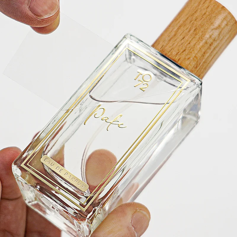 custom.Custom Printed Self Adhesive Metallic  Letters Embossed Nickel 3d Transfer Label Sticker Perfume Bottle