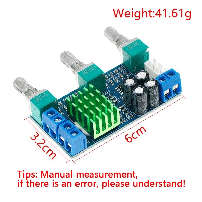 XH-M567 TPA3116D2 Dual-channel Stereo High Power Digital Audio Power Amplifier Board Audio Power Amplifier Board 80W*2