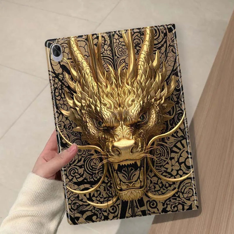 Dark Golden Dragon Soft For Huawei MediaPad 11 M5 M6 ES Pro M5Lite Honor Pad V7 V8 X7 X8 X9 GT Pro Tab Tablet Case