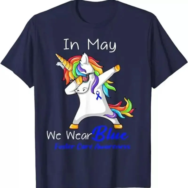 

Funny We Wear Blue Foster Care Awareness Month T Shirt