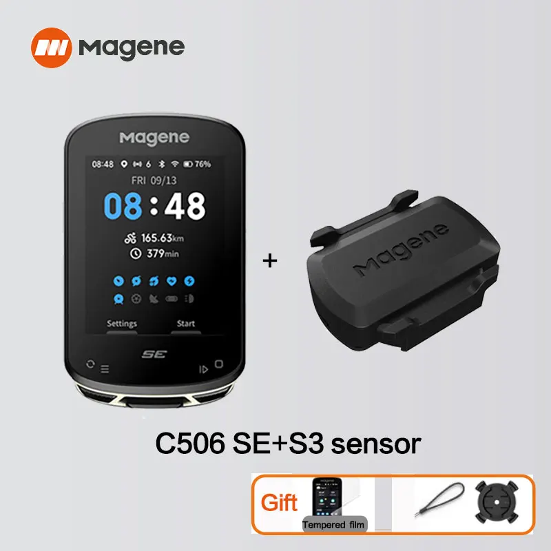 Magene gps fahrrad computer c506se drahtloser farbbild schirm fahrrad tacho kilometer zähler wasserdichte navigation bluetooth ant sensor