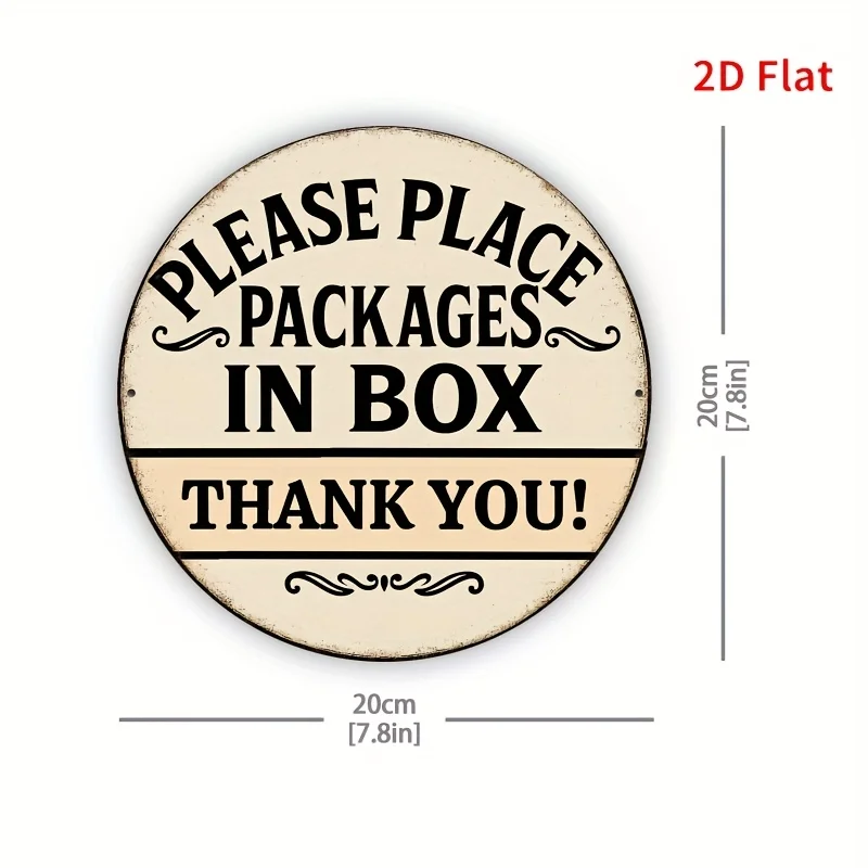 2D Flat - 1pc 8 X 8 Inches (20 X 20 Cm) Please Place The Packaging in a Box Marked with a Vintage Aluminum Sign, an Interesting
