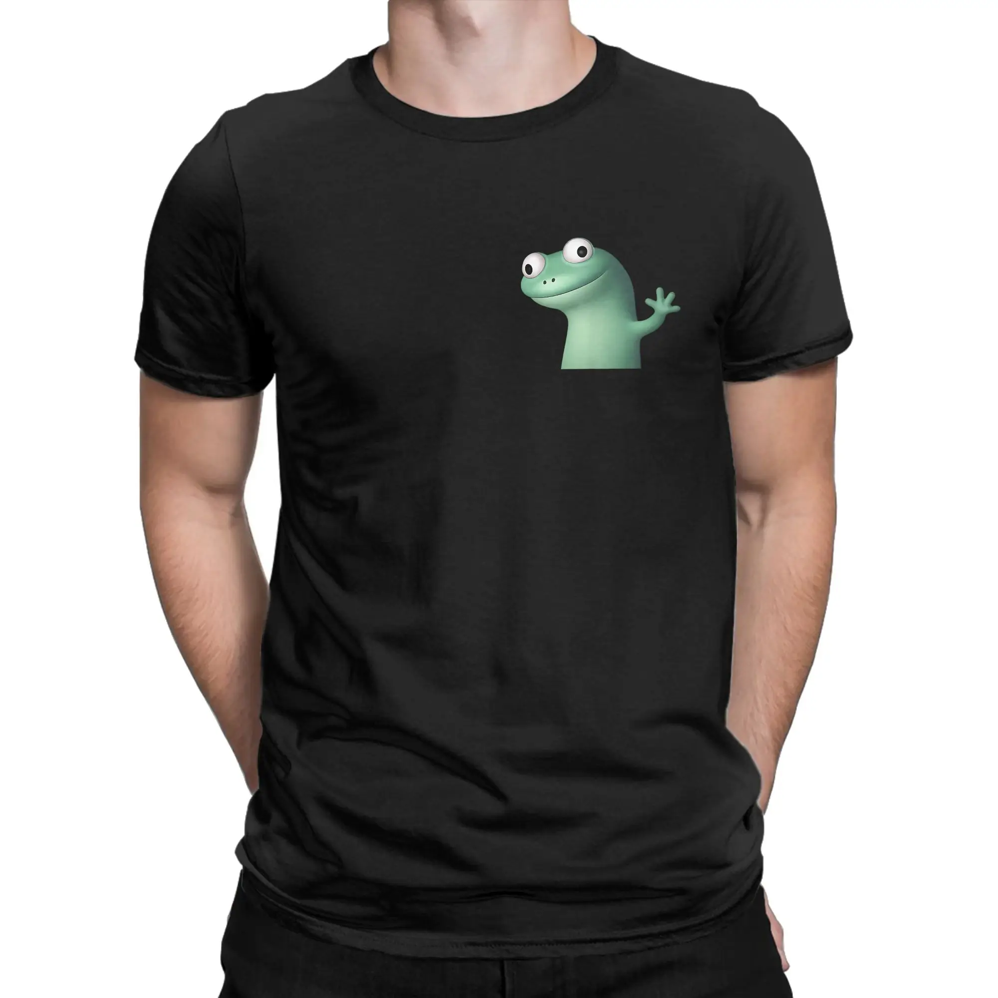 Tom Lizard Meme Hoppers  T Shirts Pure Cotton Fashion for Male T-Shirt Crew Neck Animals Tees Short Sleeve Clothes New Arrival