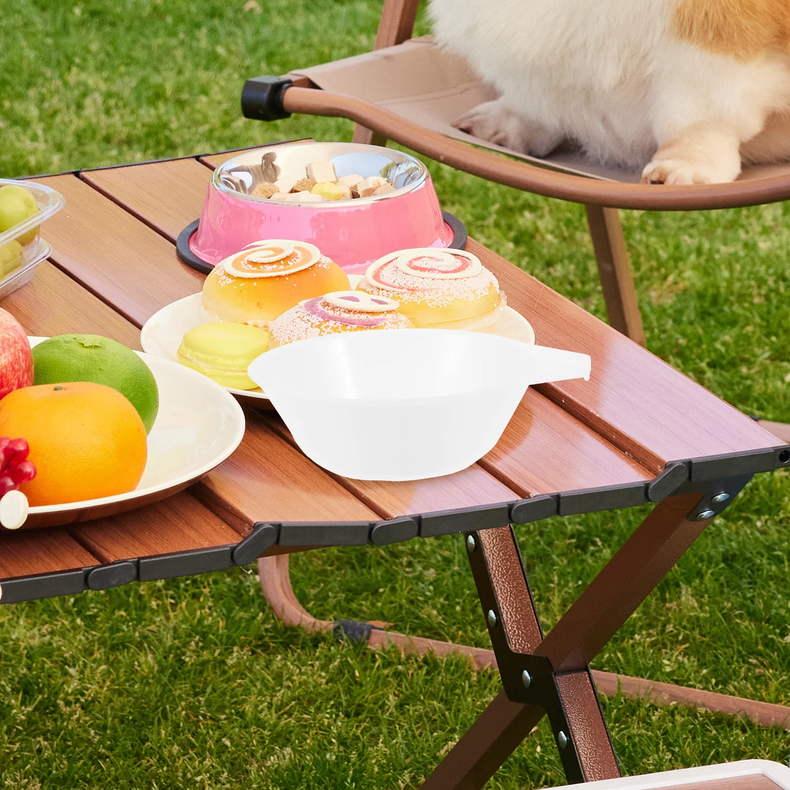 

Camping Tableware Set Bowls Plastic Utensils Cookware Collapsible Reusable Outdoor Cooking Kit Rice Spoon