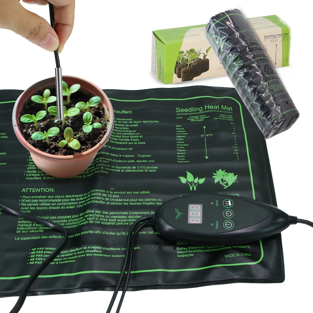 

30-160w Reptile Plant Indoor Constant Temperature Heating Pad PET Environmentally Friendly Material LCD Mode Display Controller