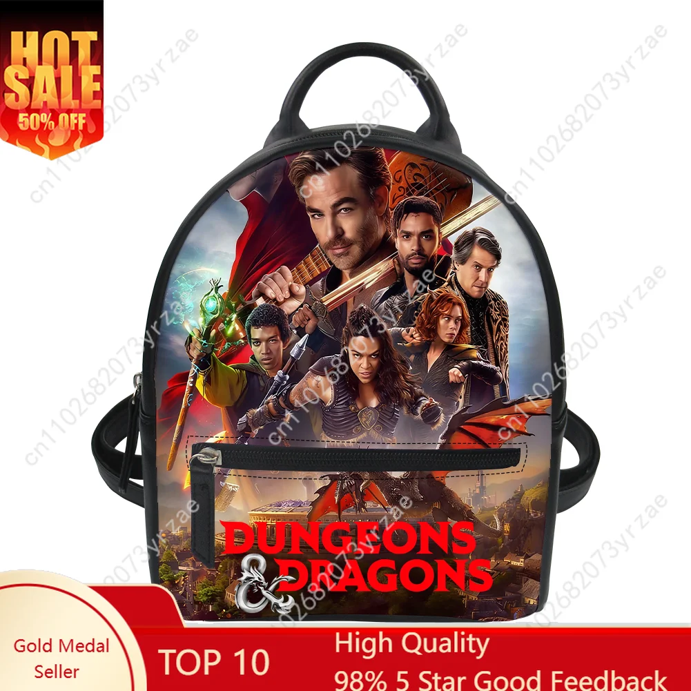 

Dungeons Dragons Backpack Men Women Knapsack Personalized Photo Text Double Shoulder Bag Business Travel Bookbag Custom Daypacks