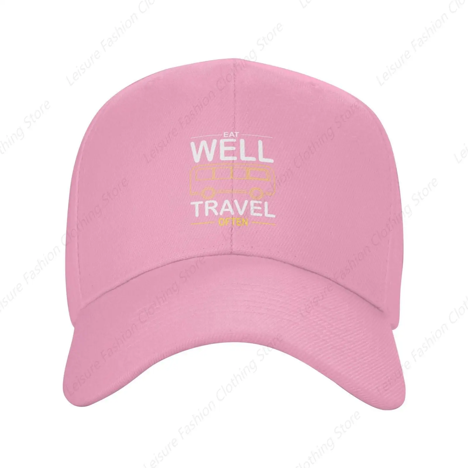 

Eat Well Travel Often Baseball Cap Women Men Sun Hat Adjustable Golf Caps Dad Hats