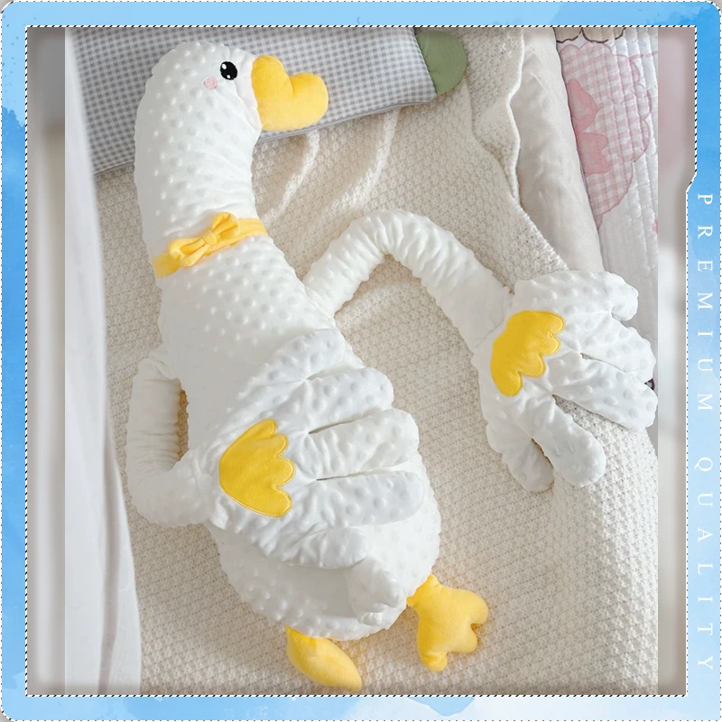 

squishy Big White Goose Baby Pillow Patting Soother Infant Calming Toy Newborn Sleeping Helper Nursery Bed Rest Birthday Present