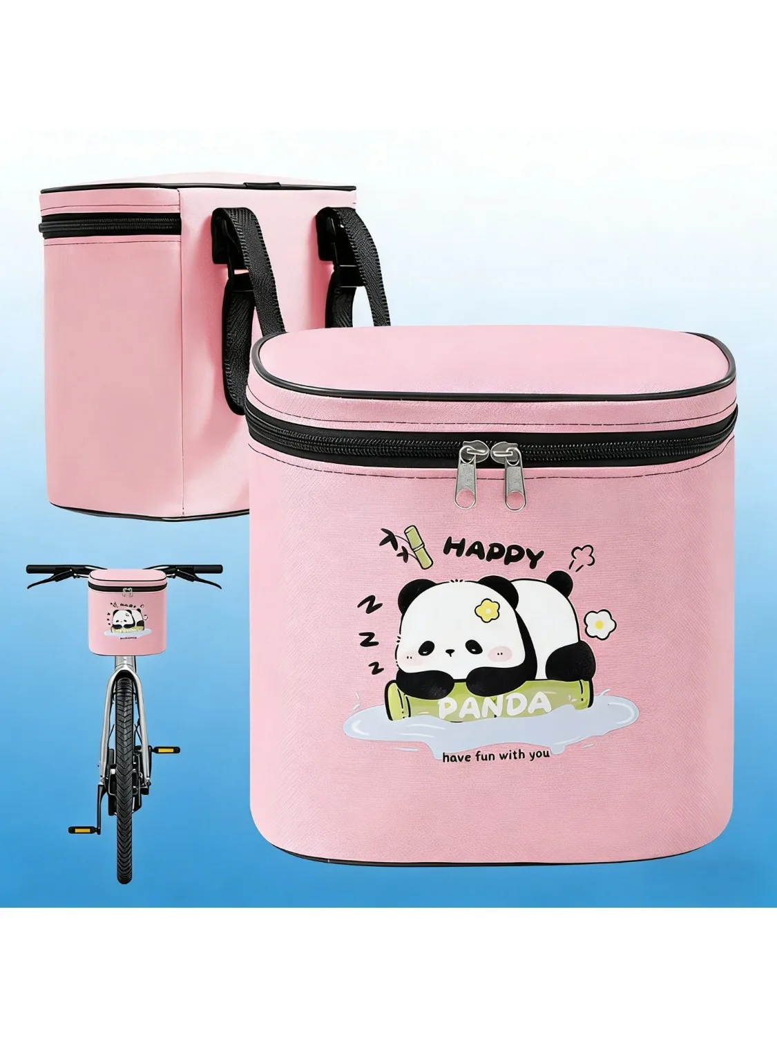 AliExpress NONE Electric bike and bicycle front storage bag, folding handlebar storage basket, large capacity storage device