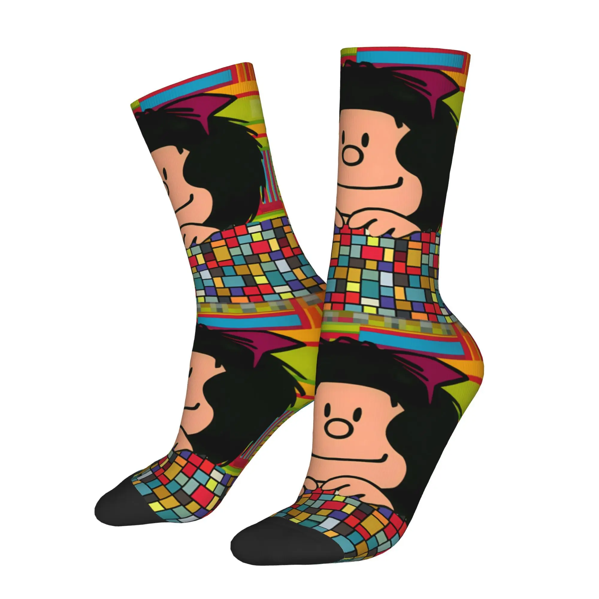 

Симпатичные мужские носки Mafalda с принтом из полиэстера