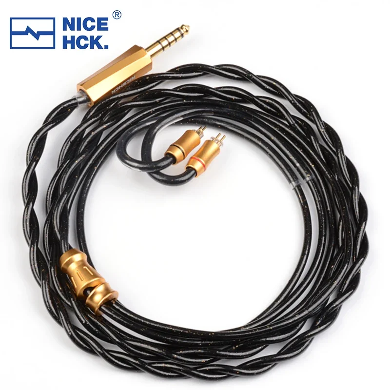 NiceHCK BlackSoul Replace Cable Silver Plated 5-element Alloy+Rare Earth Alloy Wire 3.5/2.5/4.4mm MMCX/0.78 2Pin for Variations