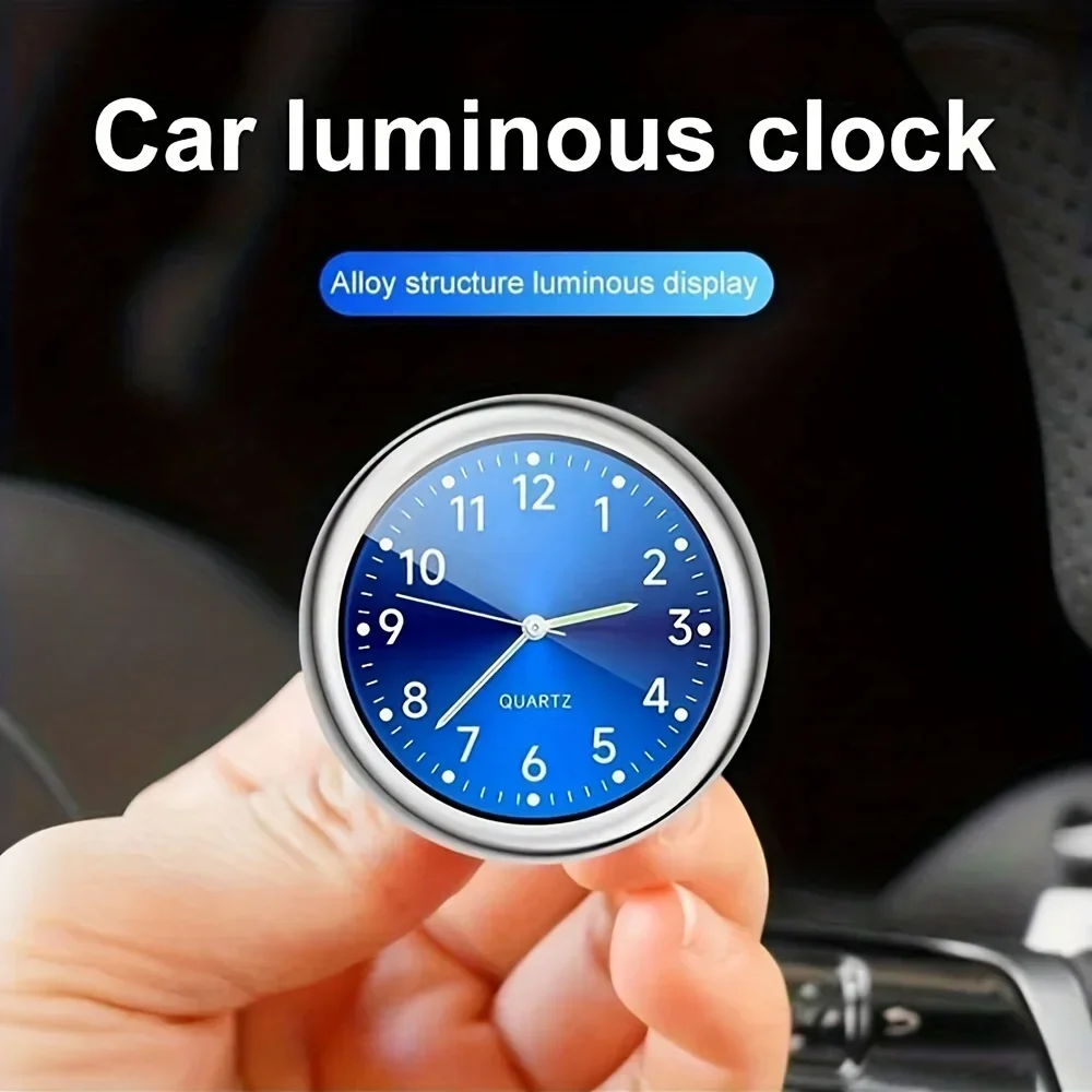 

1pc Car Clock Mini Luminous Automobiles Internal Stick-On Digital Watch Clocks Auto Ornament