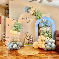 131szt Disney Cartoon Winnie the Pooh Themed Party Balloon Arch Kit Blue Latex Balloon for Kids Birthday Party Baby Shower Suppl