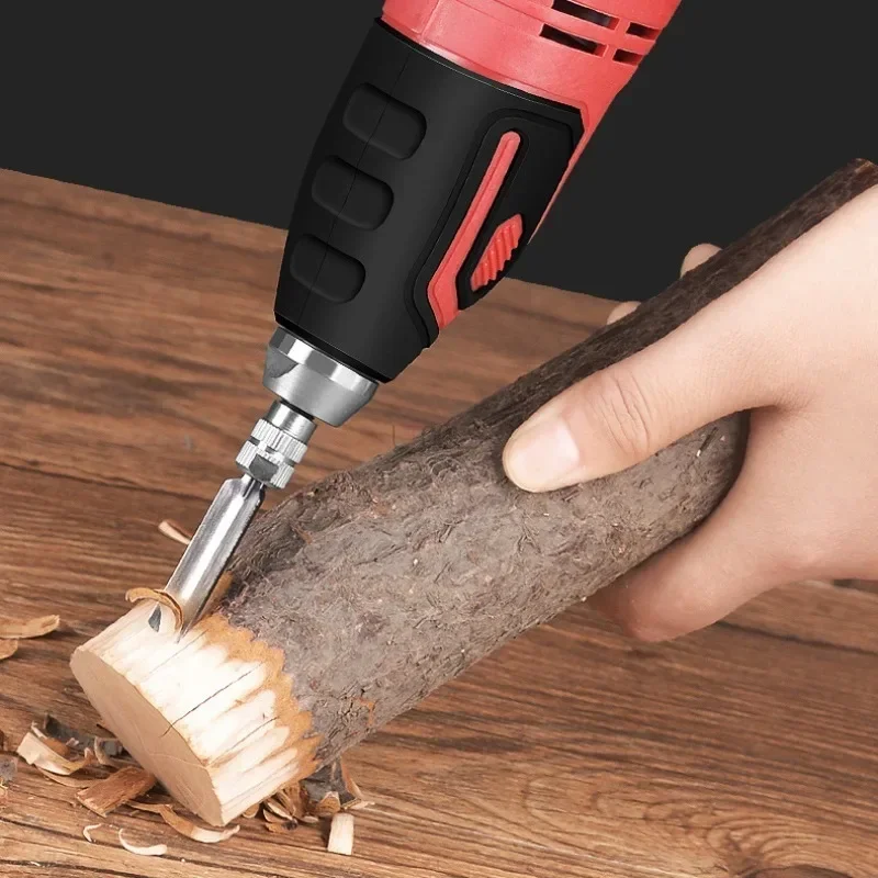 11000/min Wood Carving Pen with 5pc Blades Root Carve Tools 60W Electric Carving Knife Chisel Set Carpenter Power Graving Chisel