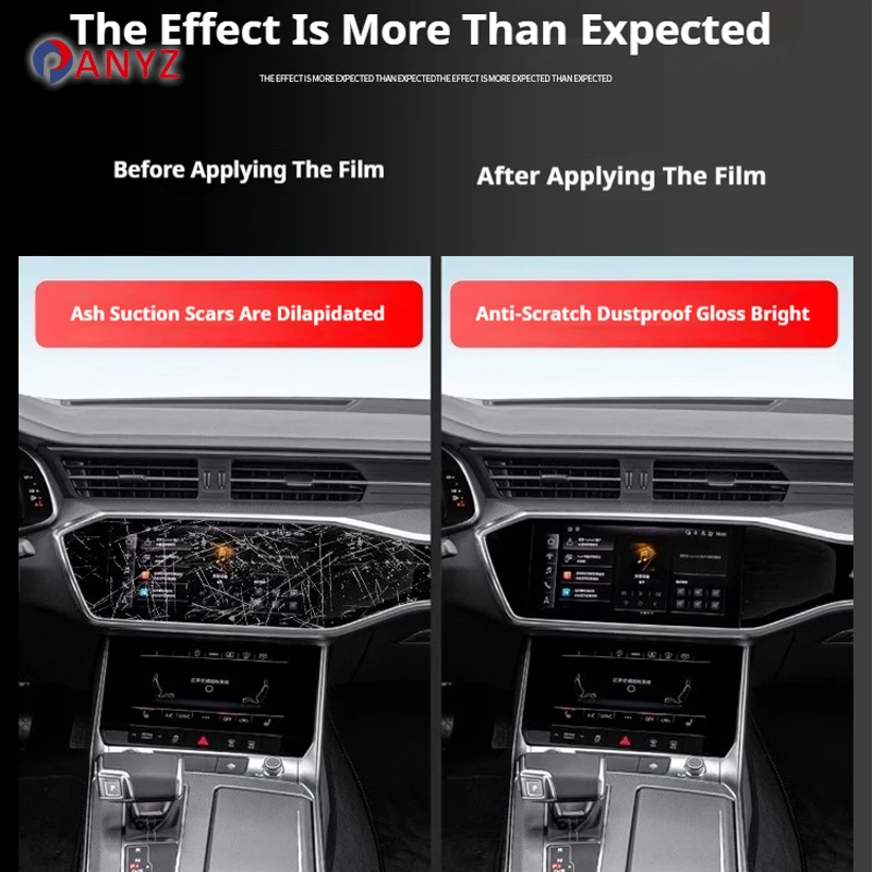 لتويوتا لاند كروزر 2024 2025 PPF طبقة حماية الملحقات الداخلية شفافة بولي TPU الملاحة والعتاد لوحة وحدة التحكم المركزية #3