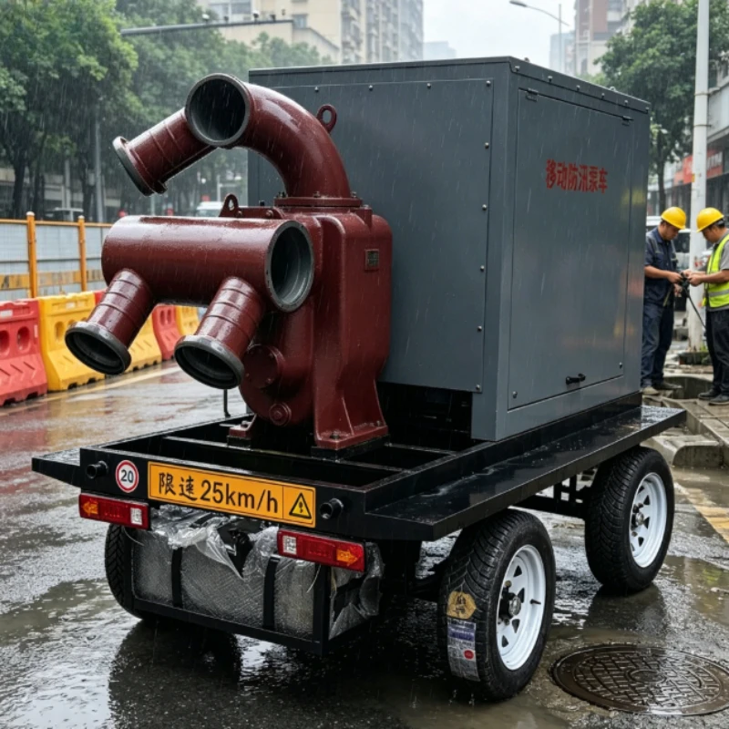 High Power Flood Control Pump Truck Self Priming Muddy Water Suction Pump For Farm Rice Field Flood Diversion Pumping Work