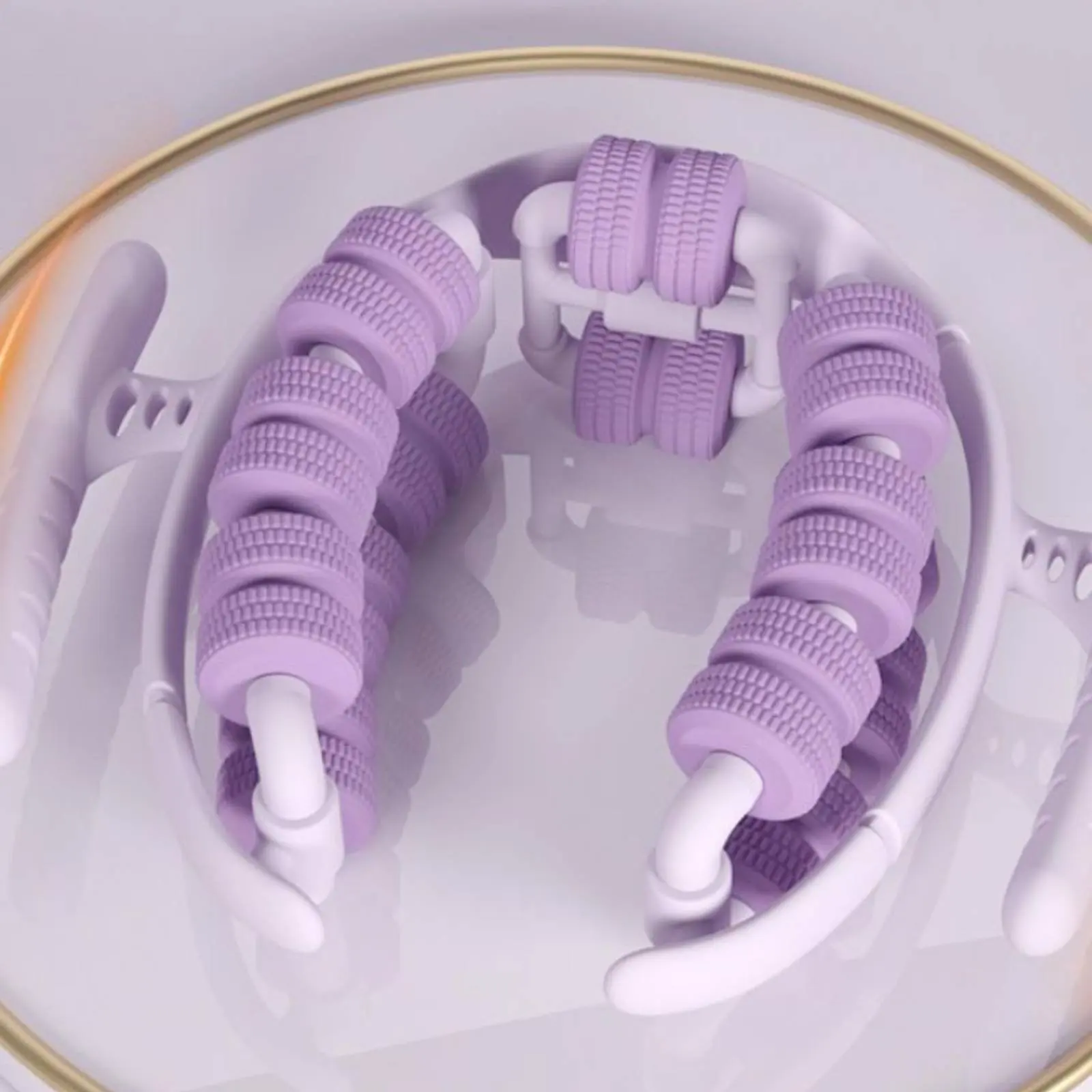 

Массажер для ног с 28 колесиками, эргономичный дизайн, круговой массажер-зажим для мышц ног, с нескользящим захватом, многоколесный массажер для тела