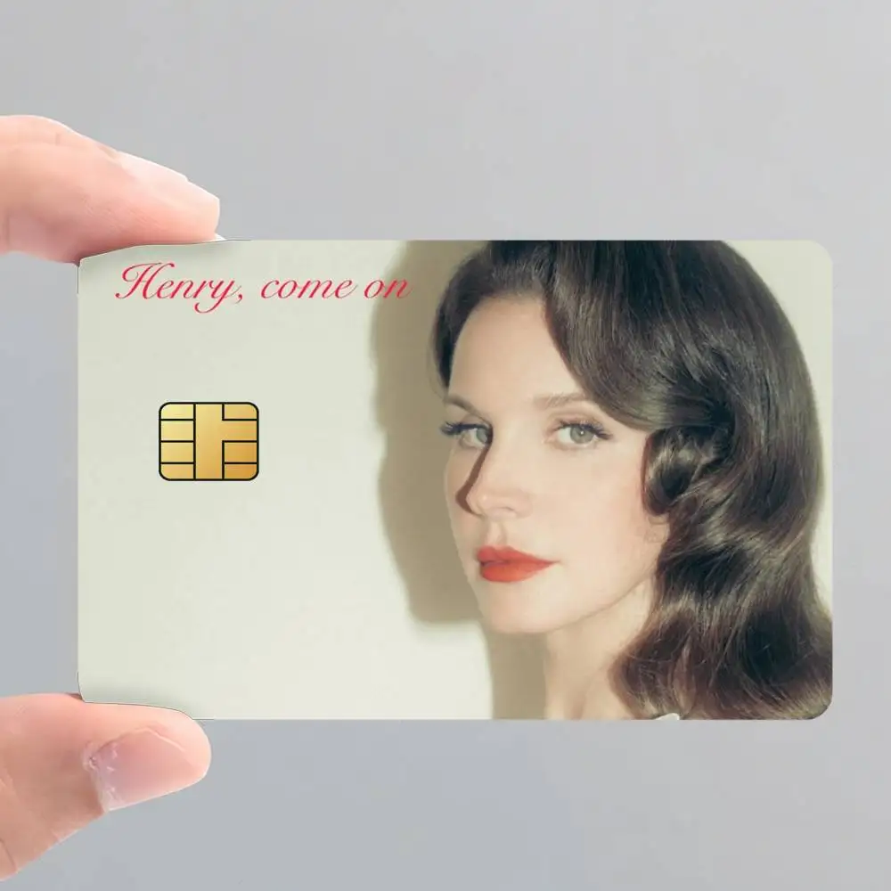 Singer L-Lana D-Del R-Rey Card Stickers for Bank Access Protective Waterproof Film Cover Sticker Surprise Gift