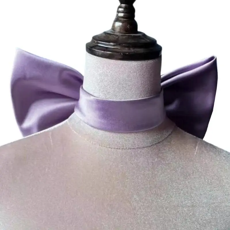 Cute Ribbon Necklace Sexy Bowknot Collar Choker Necklace Costume Cosplay Soft Party Gift for Women Teen Girls
