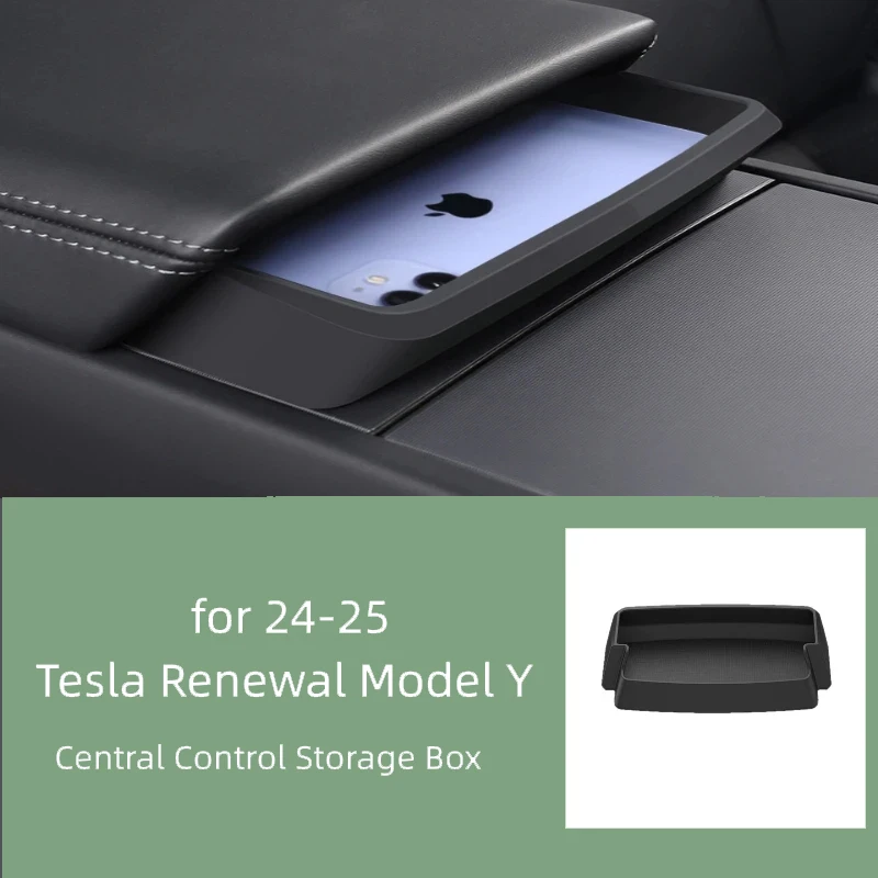 Suitable for 23-25   Tesla model 3Y/YL renewal model central control armrest box convenience pocket convenience glasses pocket