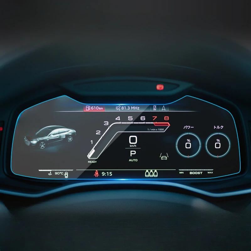 

For Audi RS7 2021 2022 Tempered Glass Dashboard Screen Protector LCD Touch Display Film interior Car Accessories