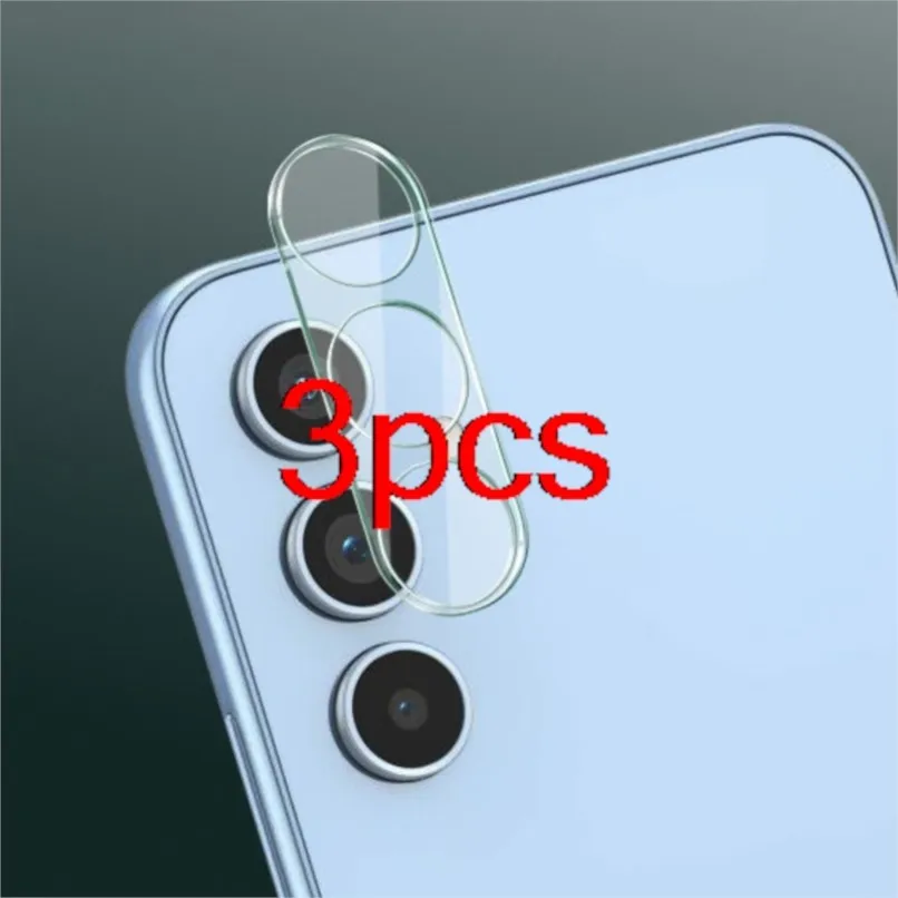 

3pcs clear 3d camera hd lens protector for samsung galaxy a55 a35 5g lens cover screen protector full cover lens tempered glass