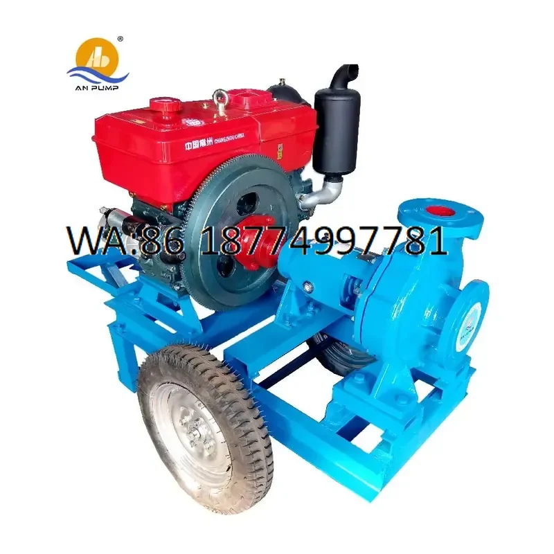 custom High Efficiency Water Pump with Trailer for Dewatering Applications Portable Industrial Grade Self Priming Pump