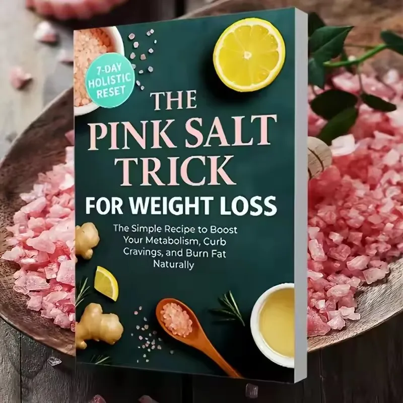 28-Day Pink Salt Diet Plan Book Cookbook Fat-Burning Recipes Metabolism Boost Craving Control Weight Loss Guide Gift