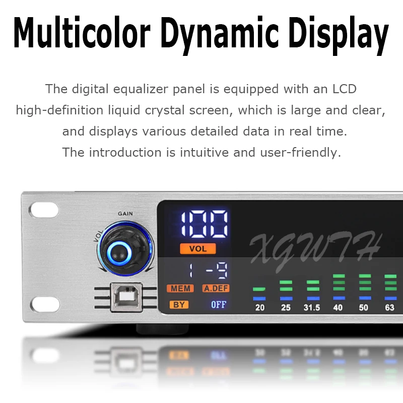 31 Segment Equalizer ผล Controller High Bass EQ Mixer ลดเสียงรบกวนดิจิตอล Equalizer โปรเซสเซอร์เสียง DJ อุปกรณ์