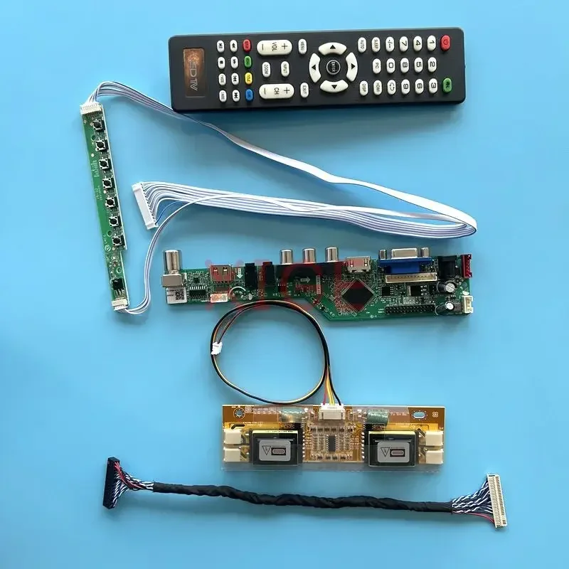 For LTM220M1 LTM220M2 M220EW01 M201EW02 Driver Board AV+HDMI+VGA+IR+USB 4CCFL 1680*1050 DIY Kit LCD Matrix 30-Pin LVDS TV Analog