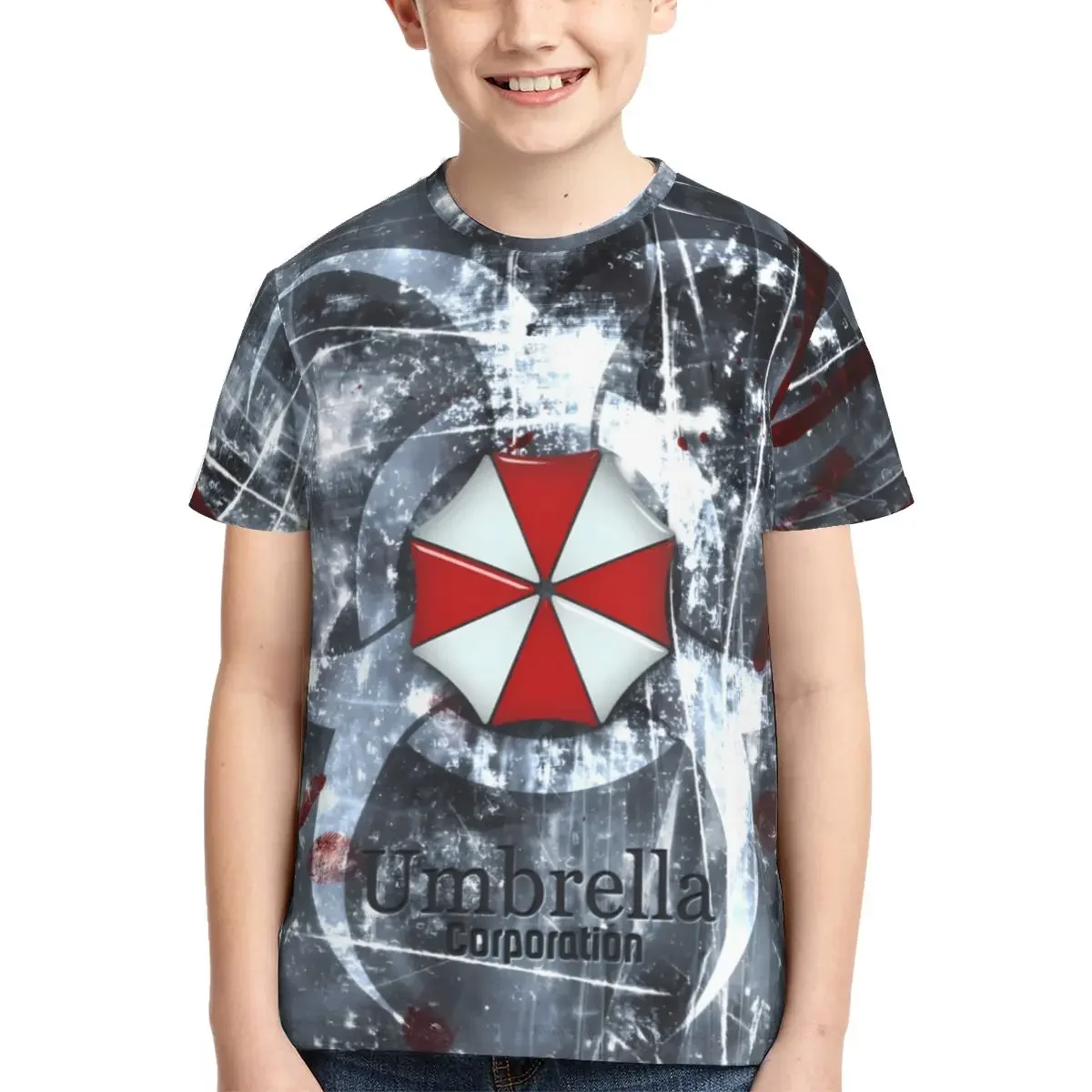 

Corporation Red Umbrella T Shirt - Short Sleeve Crew Neck Soft Fitted Tee Shirts for Teen Girl & Boy