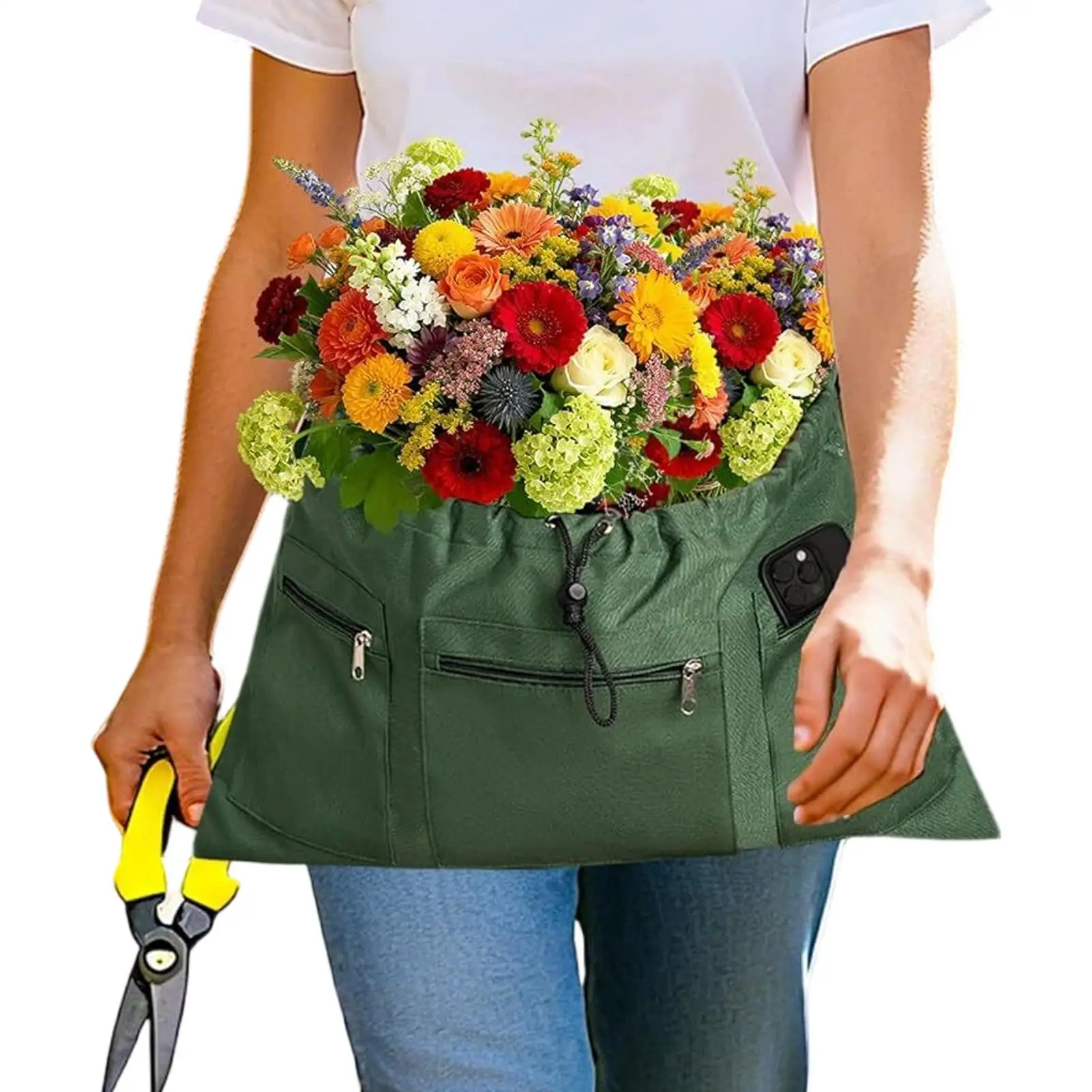 Carrier Garden Apron Fruit Picking Apron Large Adjustable Gardening Storage Pouch Fruit Storage Harvest Berry Picking Apron