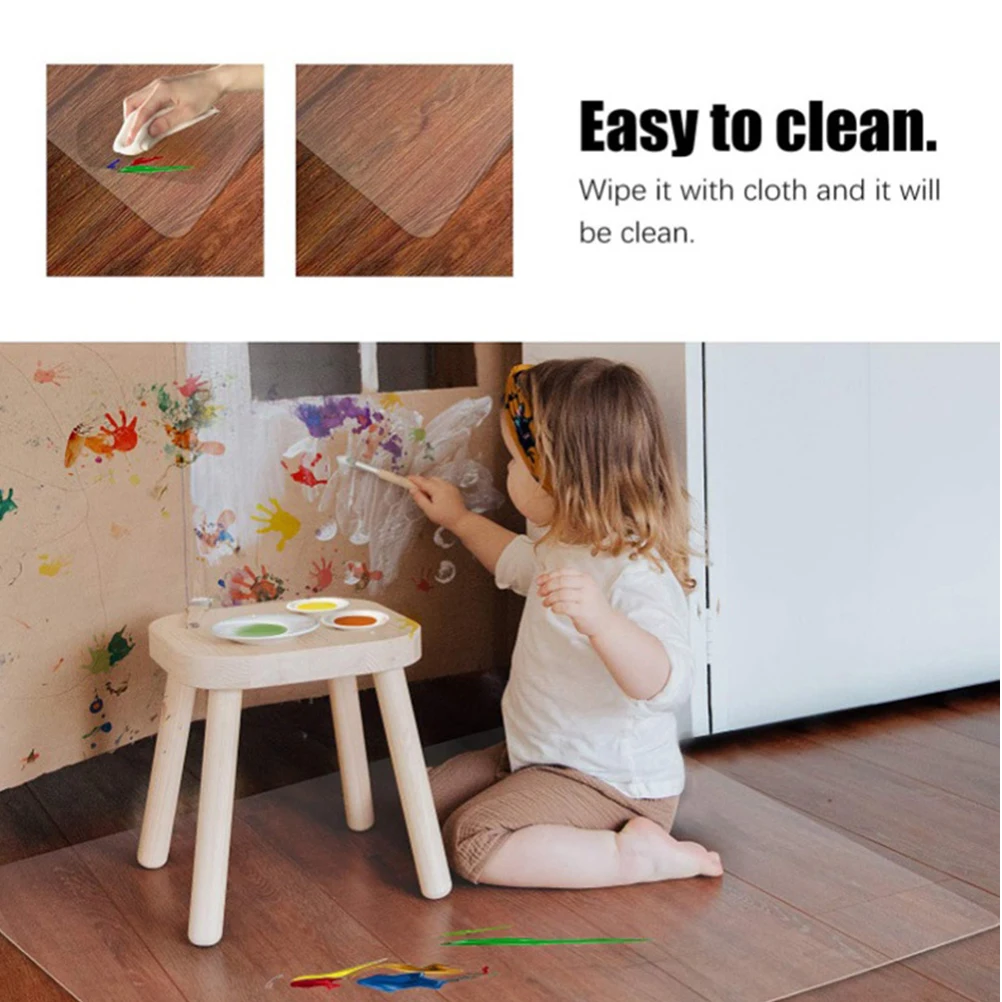 

PVC Chair for Office Chairs Non Slip Clear Floor Mat Protector for Hardwood Floors Carpet Under Chair Mat Fridge Pad
