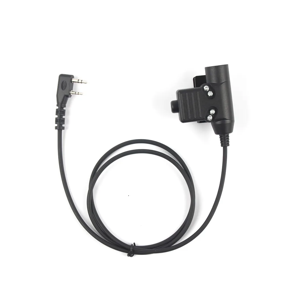 Adaptador de auriculares tácticos PTT para Quansheng, UV-K5, Baofeng Kenwood HY tty, UV5R, UV5Re, UV5RA, bf888S, negro y marrón