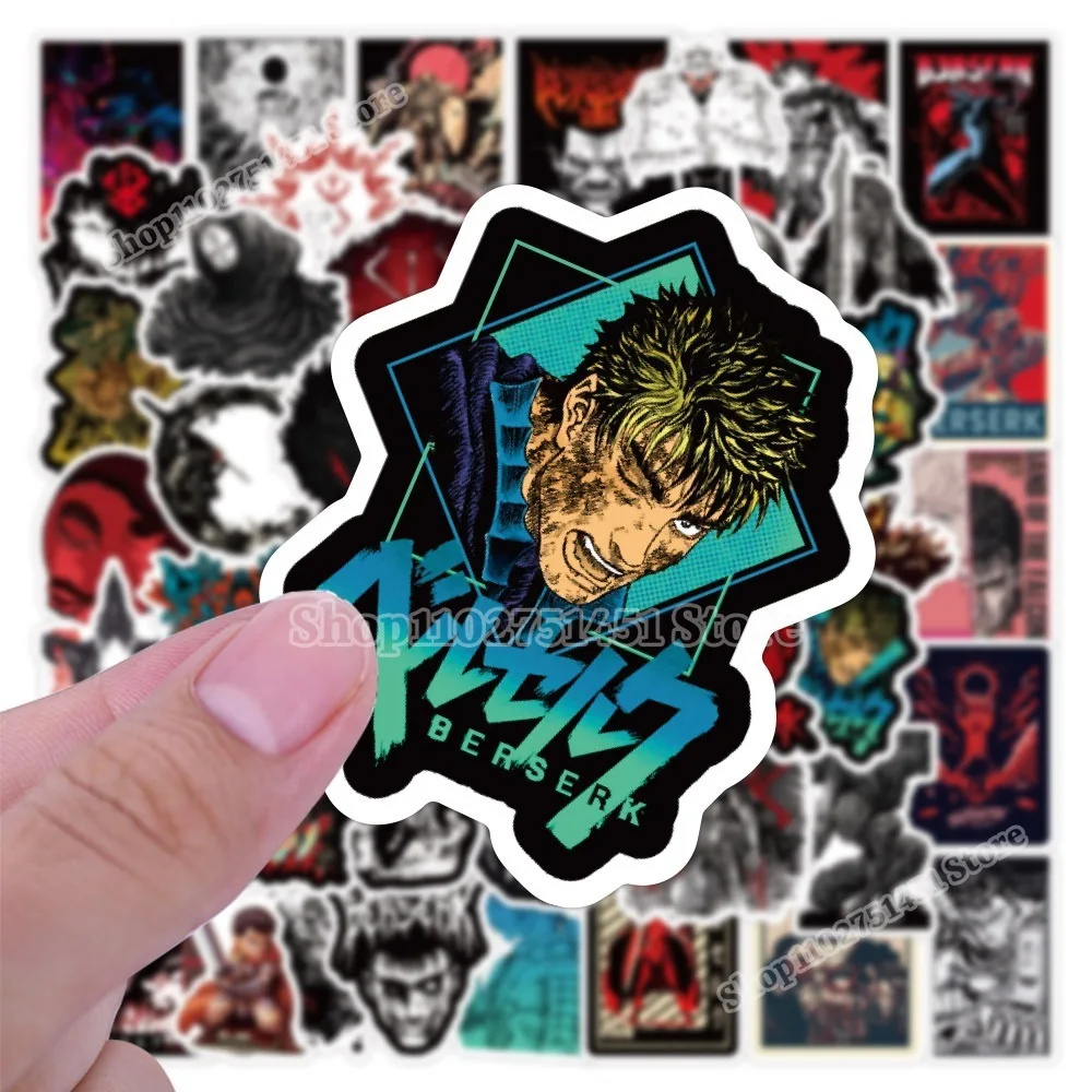 50pcs Berserk Cartoon Graffiti Stickers Scrapbook DIY Phone Guitar Laptop Notebook Cup Bottle Sticker Kids Toy Waterproof Decals