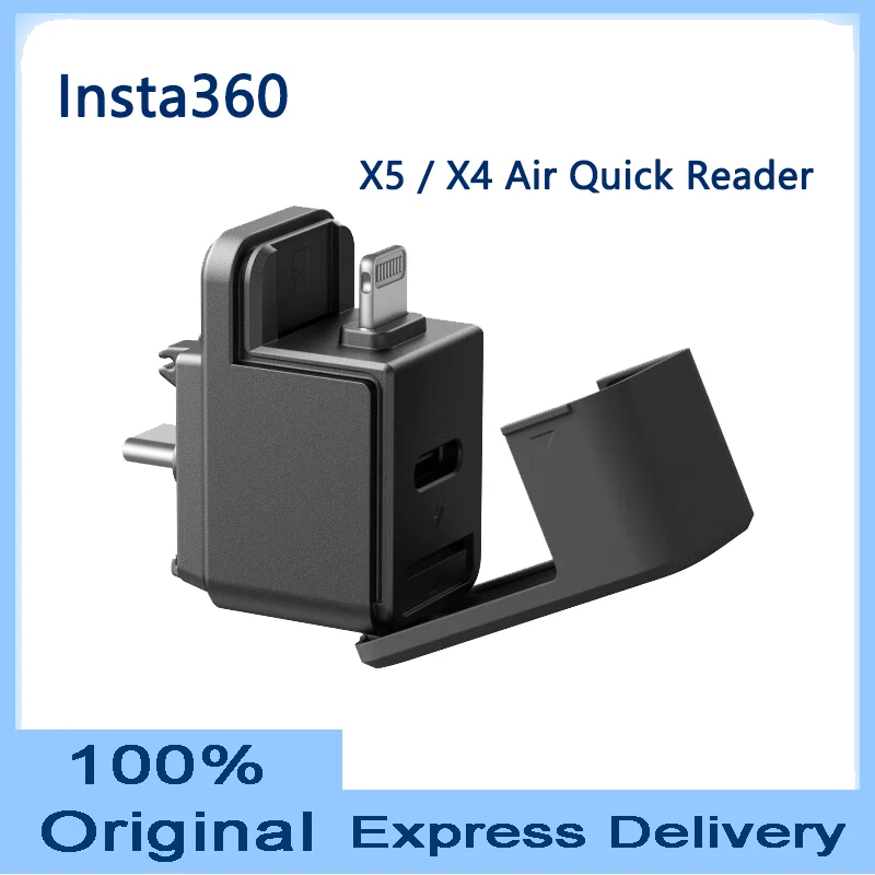 

Original Insta360 X5/X4 Air Quick Reader High-Speed USB-C/Lightning Transfer Adapter for iPhone Android Phone PC Accessories