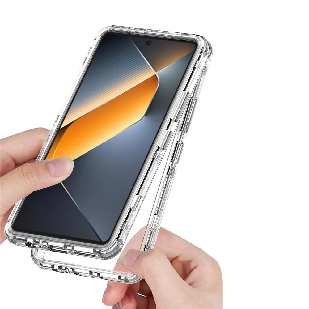 حافظة واقية للهاتف المحمول ، حافظة فاخرة لـ tecno pova 6 pro 5g pmma + tpu ، ثلاثة في واحد
