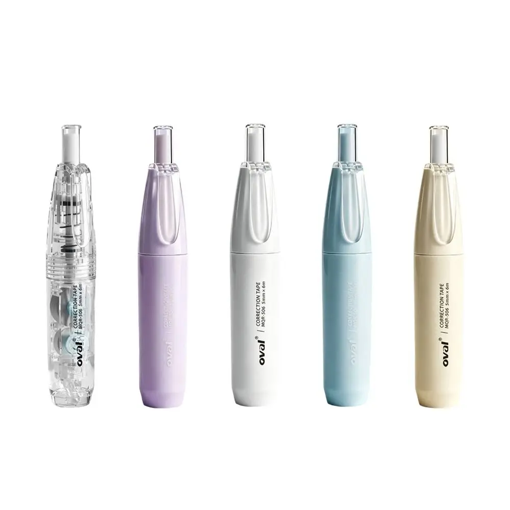 360° Rotatable Tip Correction Tape Pres Type Refillable Correction Roller Invisible White Out Tape School Office Supplies