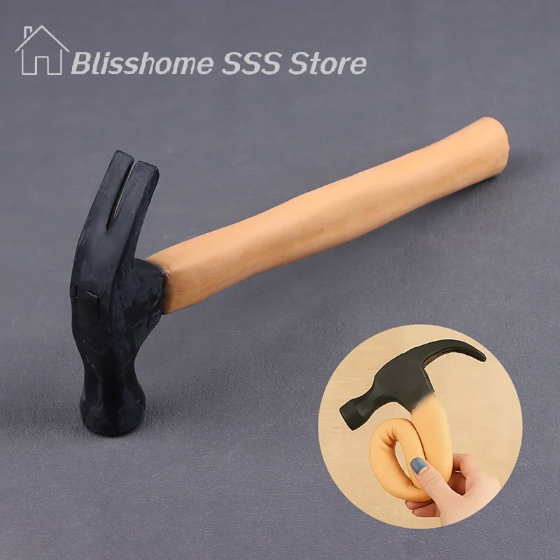 【S】Funny Prank Hammer Soft Realistic Brown Rub Mallet Humorous Novelty Tool For Pranks & Entertainment Funny Prank Gifts