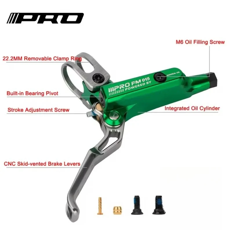 IIIPRO flat mount brake 2-piston hydraulic brake road bike flat mount 2 piston hydraulic brakes split For 140mm 160mm brake disc view 3