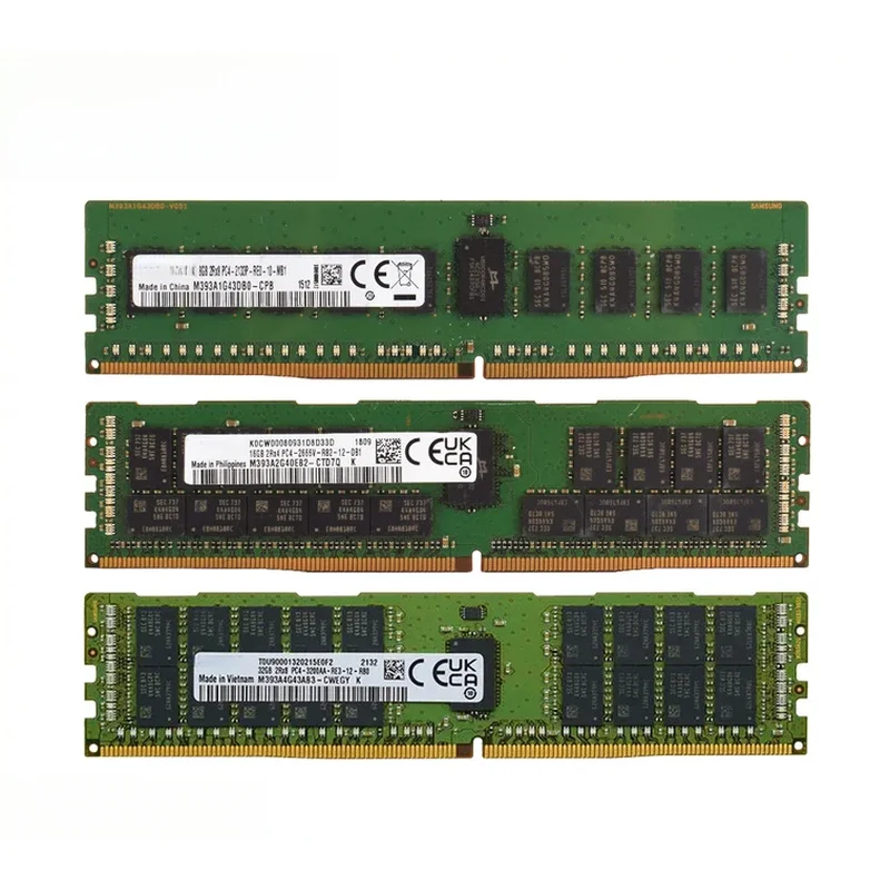 DDR4 RECC RDIMM Server RAM 4GB 8GB 16GB 32GB 2133 2400 2666 2933 3200MHz Registered ECC Server Memory Module 288‑Pin