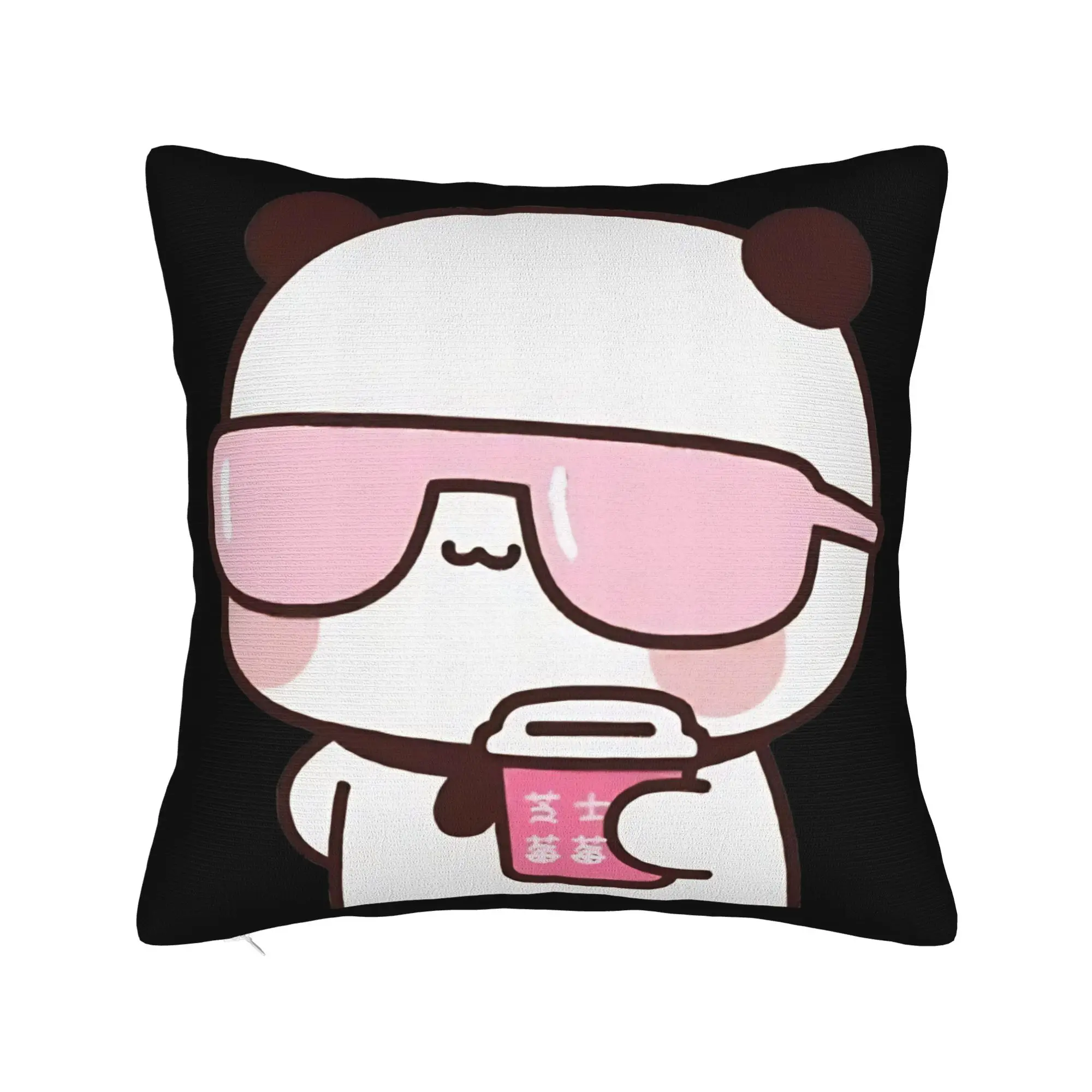 Pillow Case Cute Bubu Is Watching Movie With Dudu Print  Pillow Cover For Living Room Sofa Funny Pillowcases