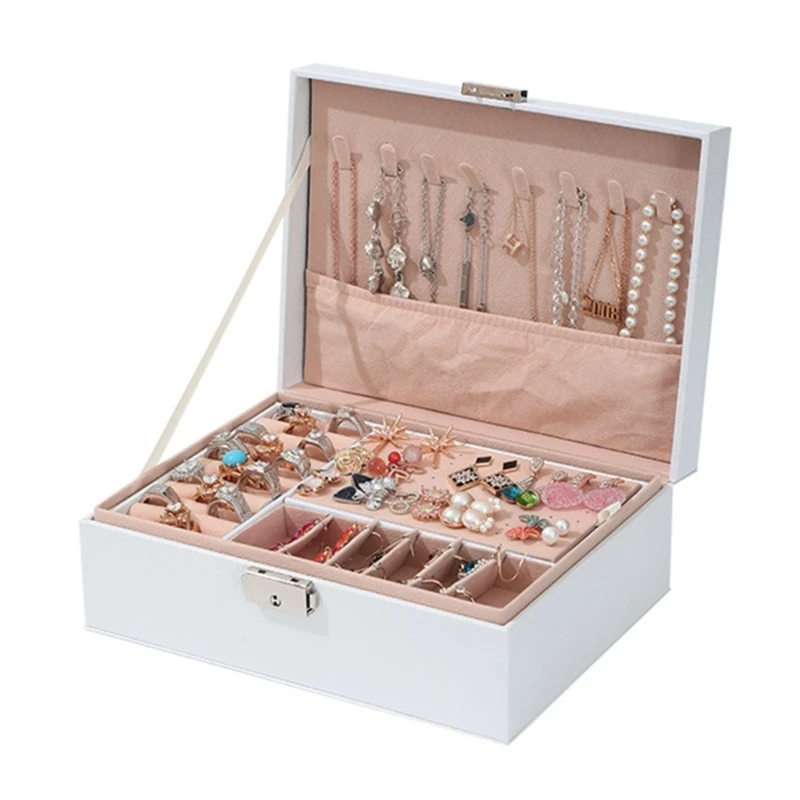 Convenient Jewelry Box Spacious Jewelry Holder Double Layer Jewelry Organizers