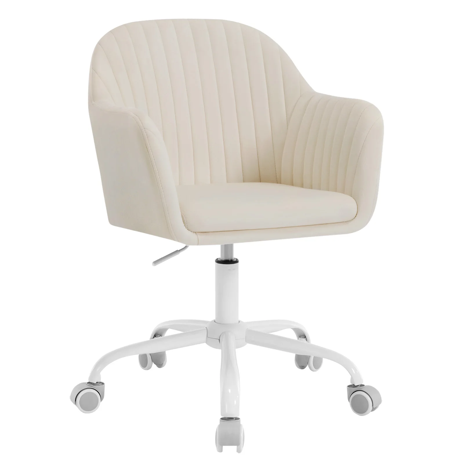WOLTU Samt-Bürostuhl mit Armlehnen, Rollen, anhebbar, Gaming-Stühle mit hoher Rückenlehne, höhenverstellbar, ergonomischer Arbeits- und Make-up-Stuhl – Detail 24