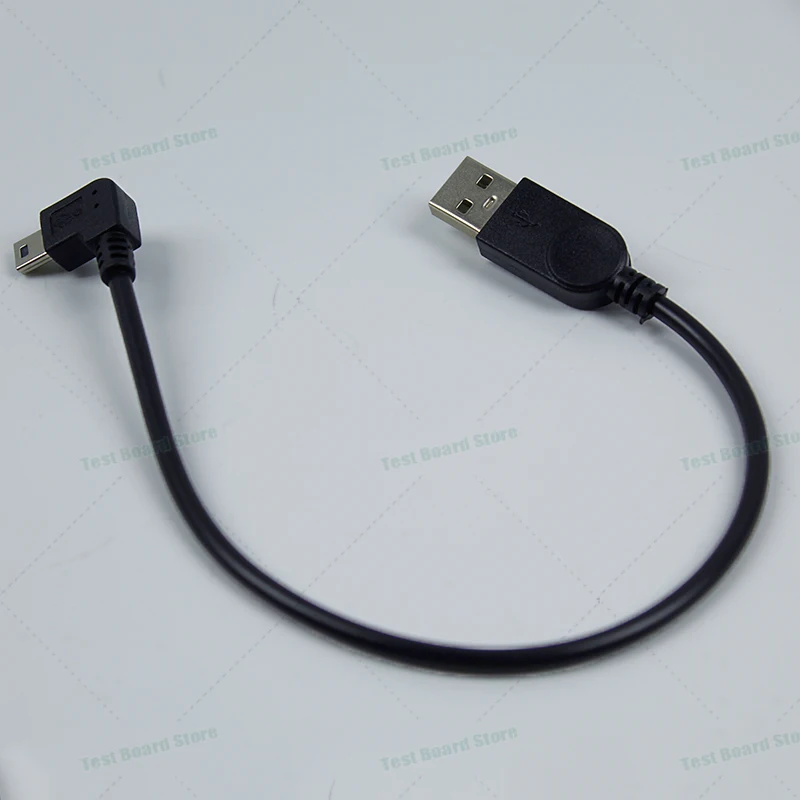 1Pce Mini USB do USB-A kabla zasilającego pod kątem 90 stopni w kształcie litery T mini kabel do ładowania USB dla kamera na deskę rozdzielczą